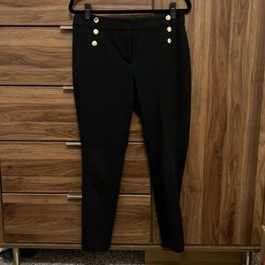 LOFT high waisted curvy skinny black trousers